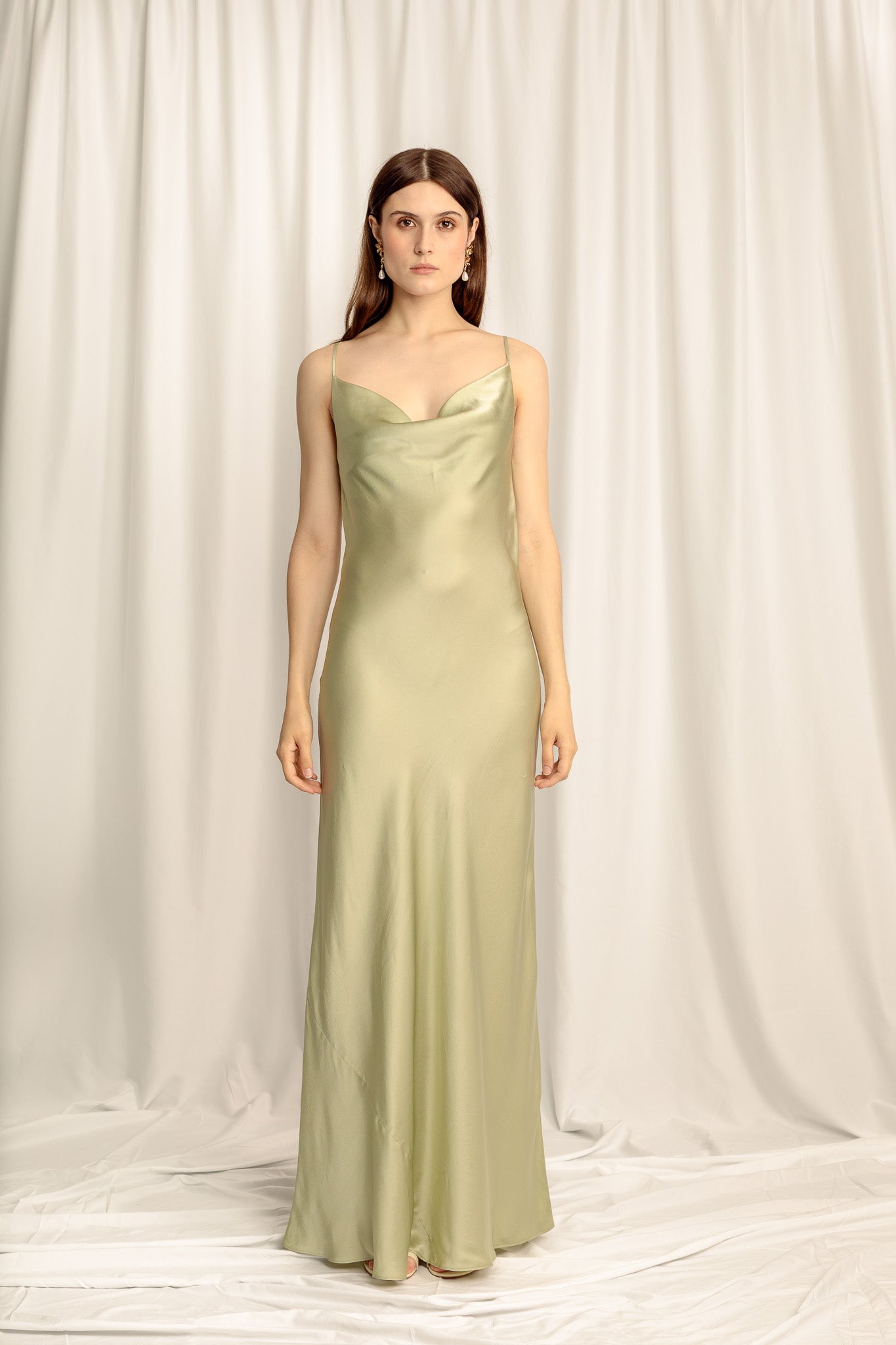 Epiphany Silk Maxi Dress - Pistachio Colleen Collective Epiphany Silk Maxi Dress - Pistachio Colleen Collective