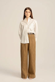 Ardent Straight Leg Pants - Yellow Olive