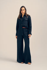 Ardent Linen Shirt - Black