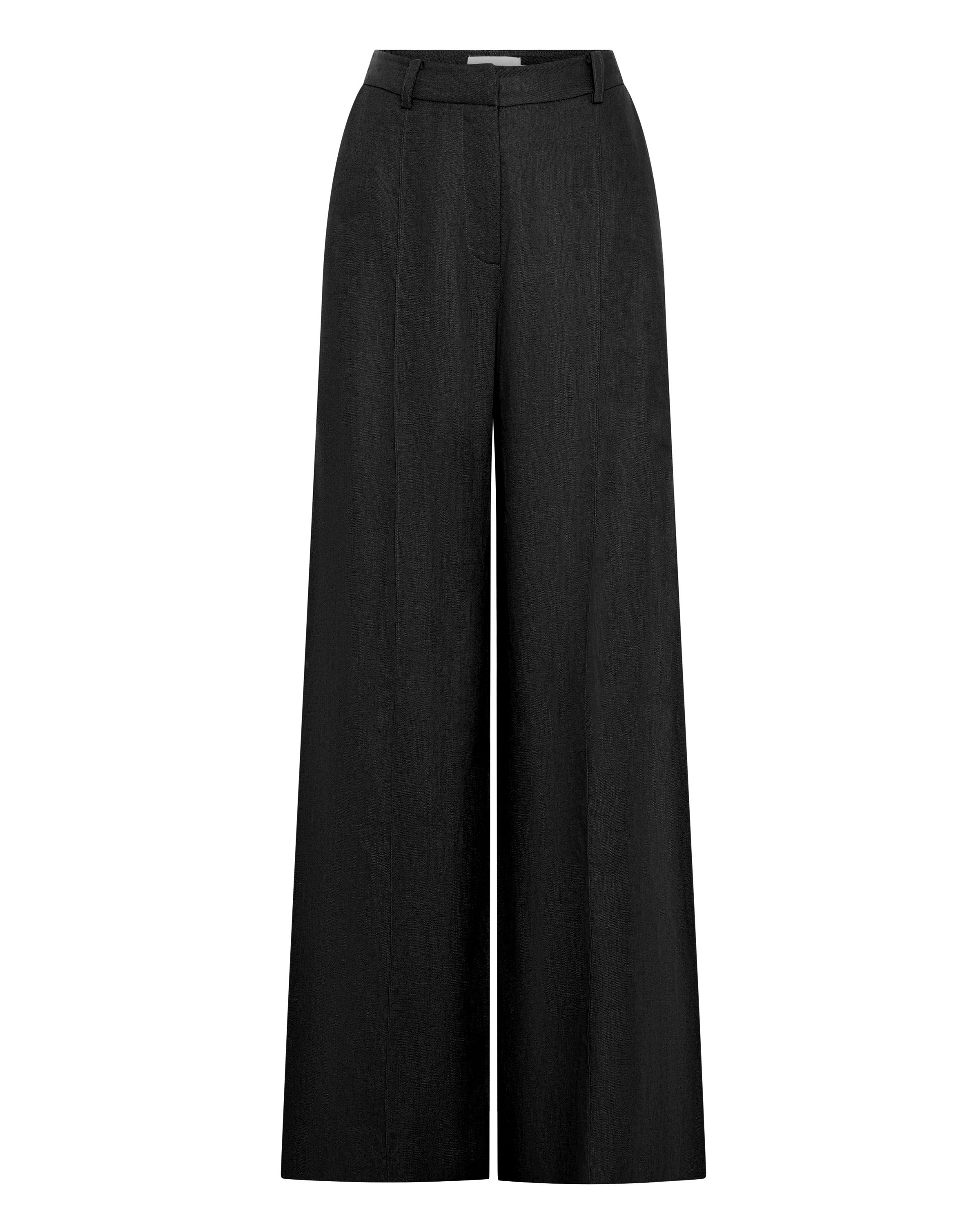 Ardent Black linen Wide Leg Trouser Pants – Colleen Collective