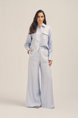 Ardent Linen Shirt - Chalk Blue