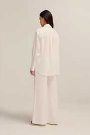 Ardent Linen White Shirt Top Back