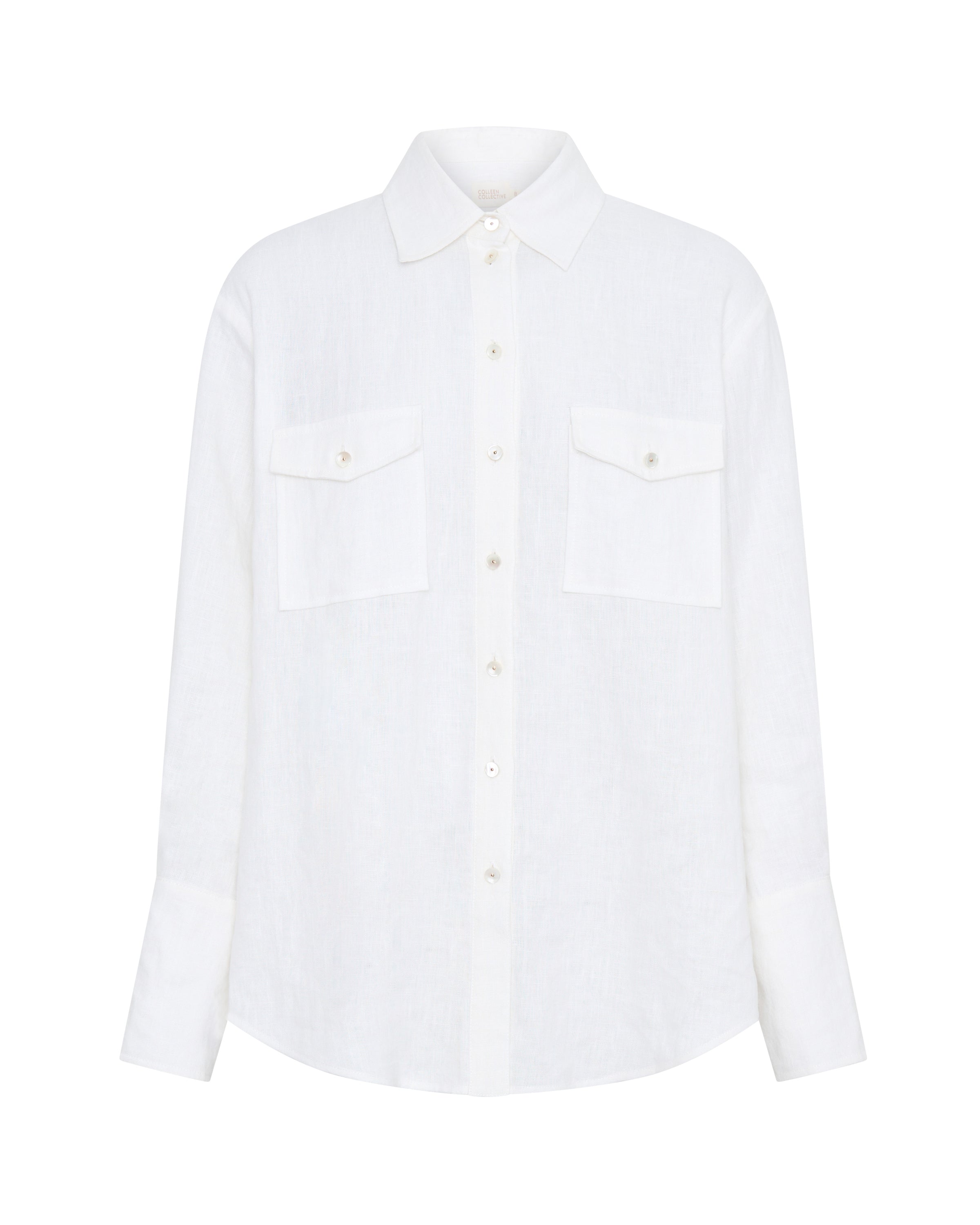 Ardent Linen White Shirt Top 