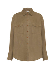 Ardent Yellow Olive Linen Shirt Ghost Photo
