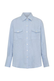 Ardent Linen Shirt - Chalk Blue