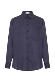 Sahara Linen Shirt - Indigo