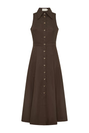 Vivienne Midi Shirt Dress - Bistre