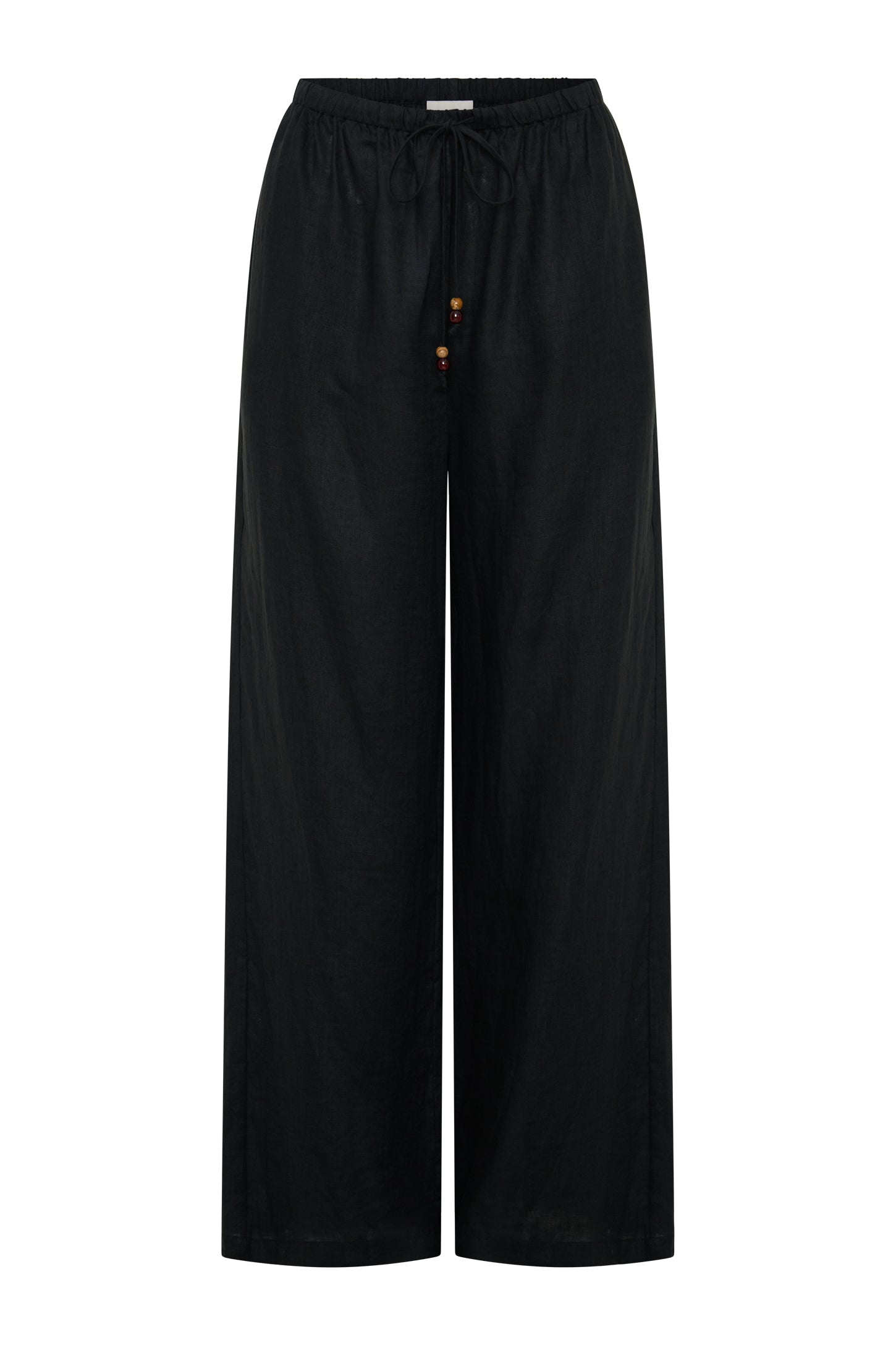 Sahara Linen Drawstring Pants - Black