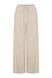 Sahara Linen Drawstring Pants - Natural