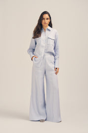Ardent Linen Shirt - Chalk Blue
