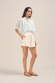 Faye Shirt Powder Blue Side