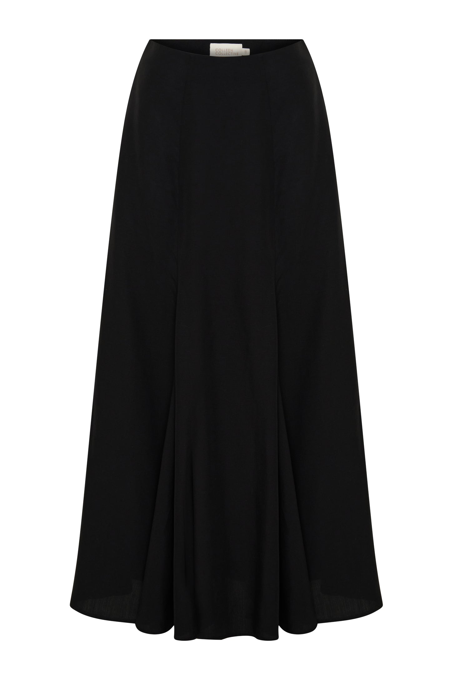 Cascade Black Midi Skirt