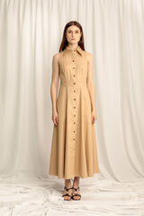 Vivienne Midi Shirt Dress - Caramel