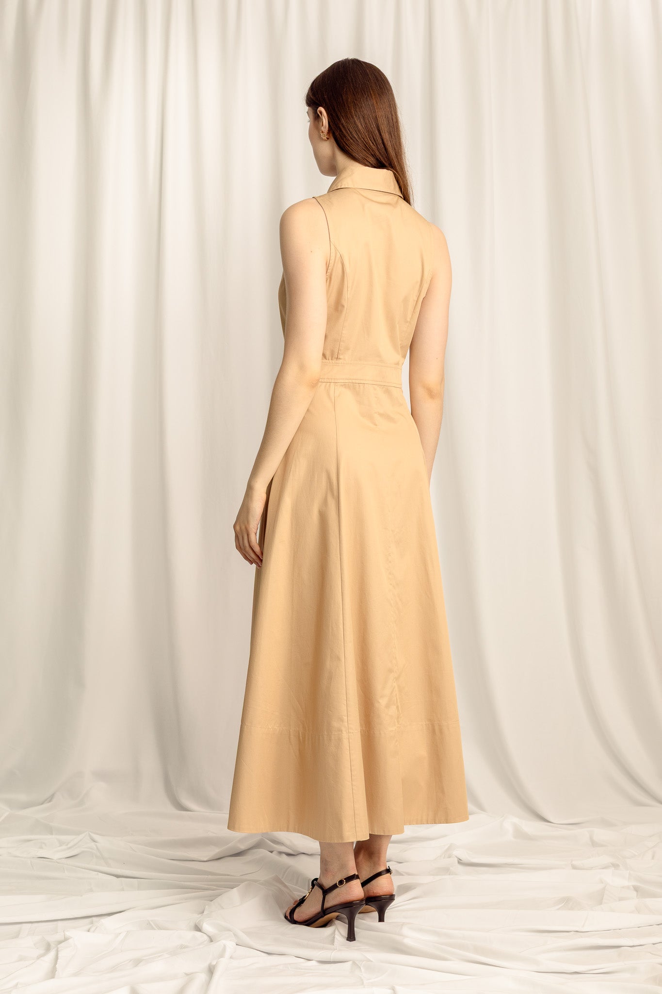 Vivienne Midi Shirt Dress - Caramel