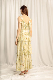 Augustine Wide Strap Crop Top - Misty Floral