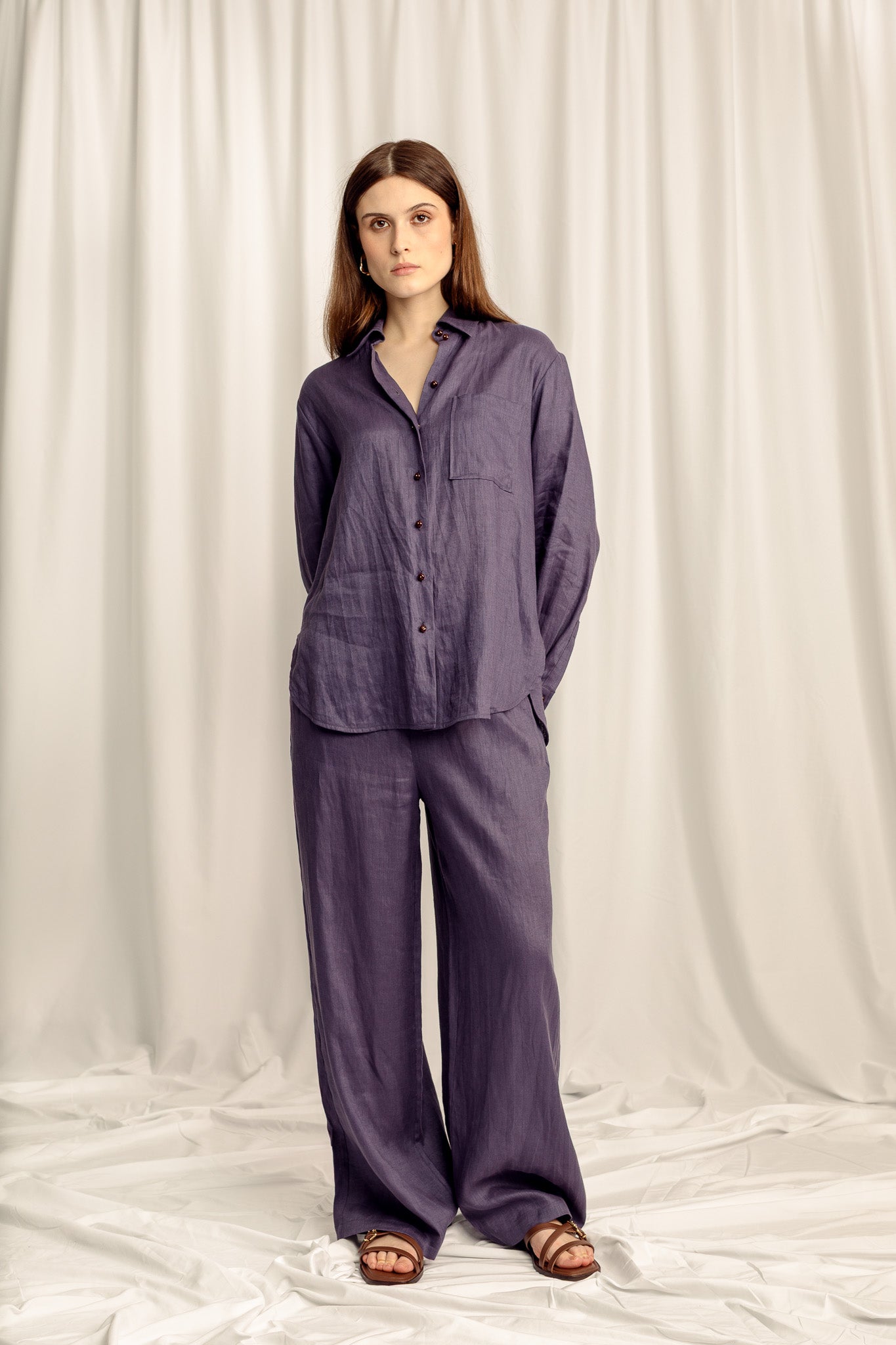 Sahara Linen Shirt - Indigo