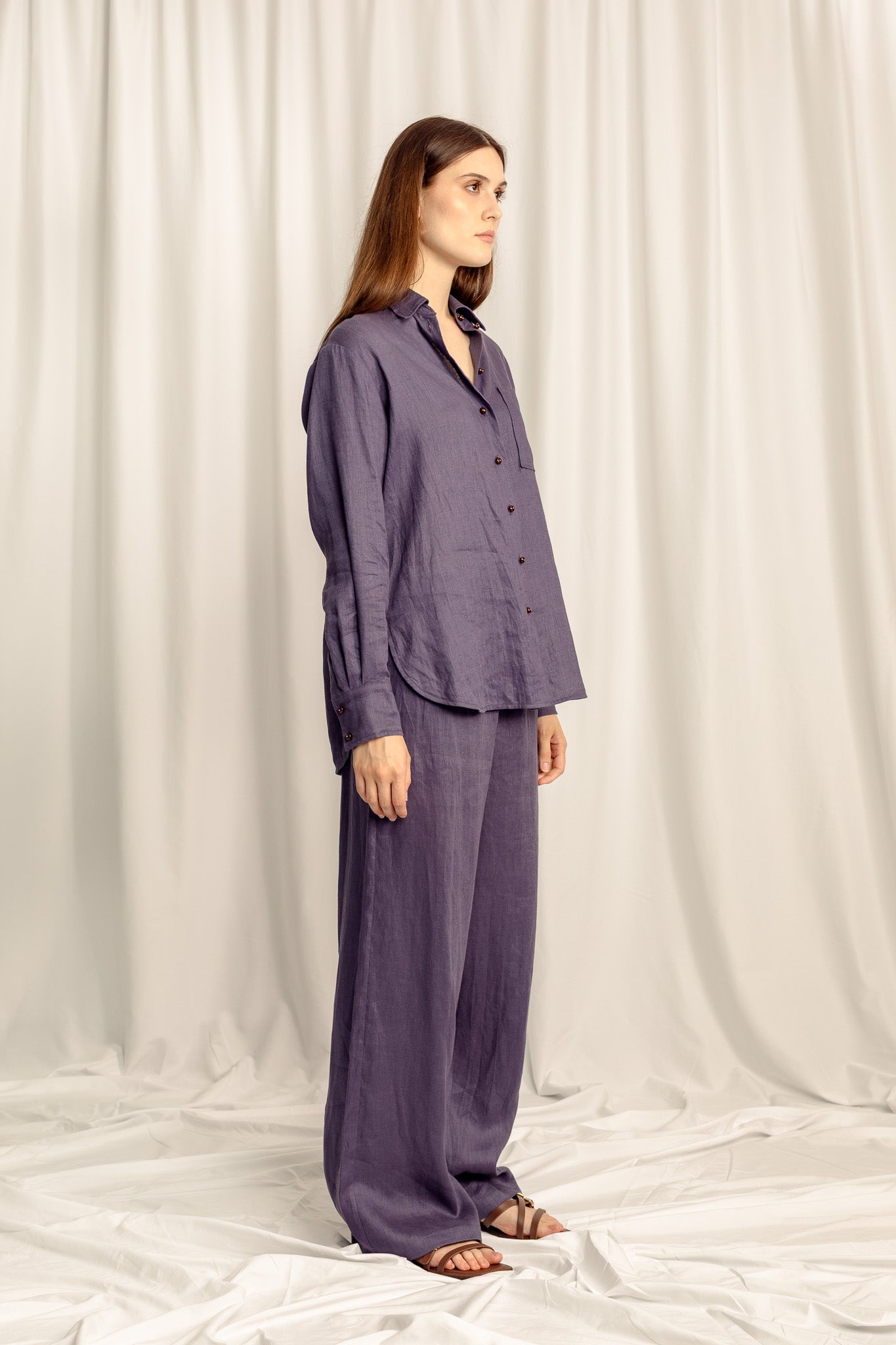 Sahara Linen Shirt - Indigo