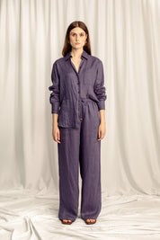 Sahara Linen Drawstring Pants - Indigo