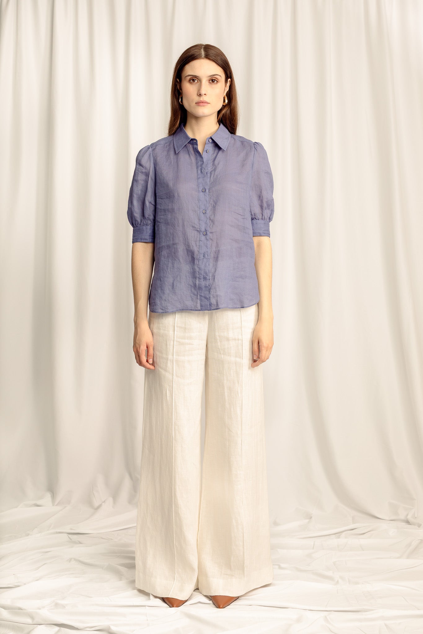 Renee Regular Fit Shirt - Soft Indigo