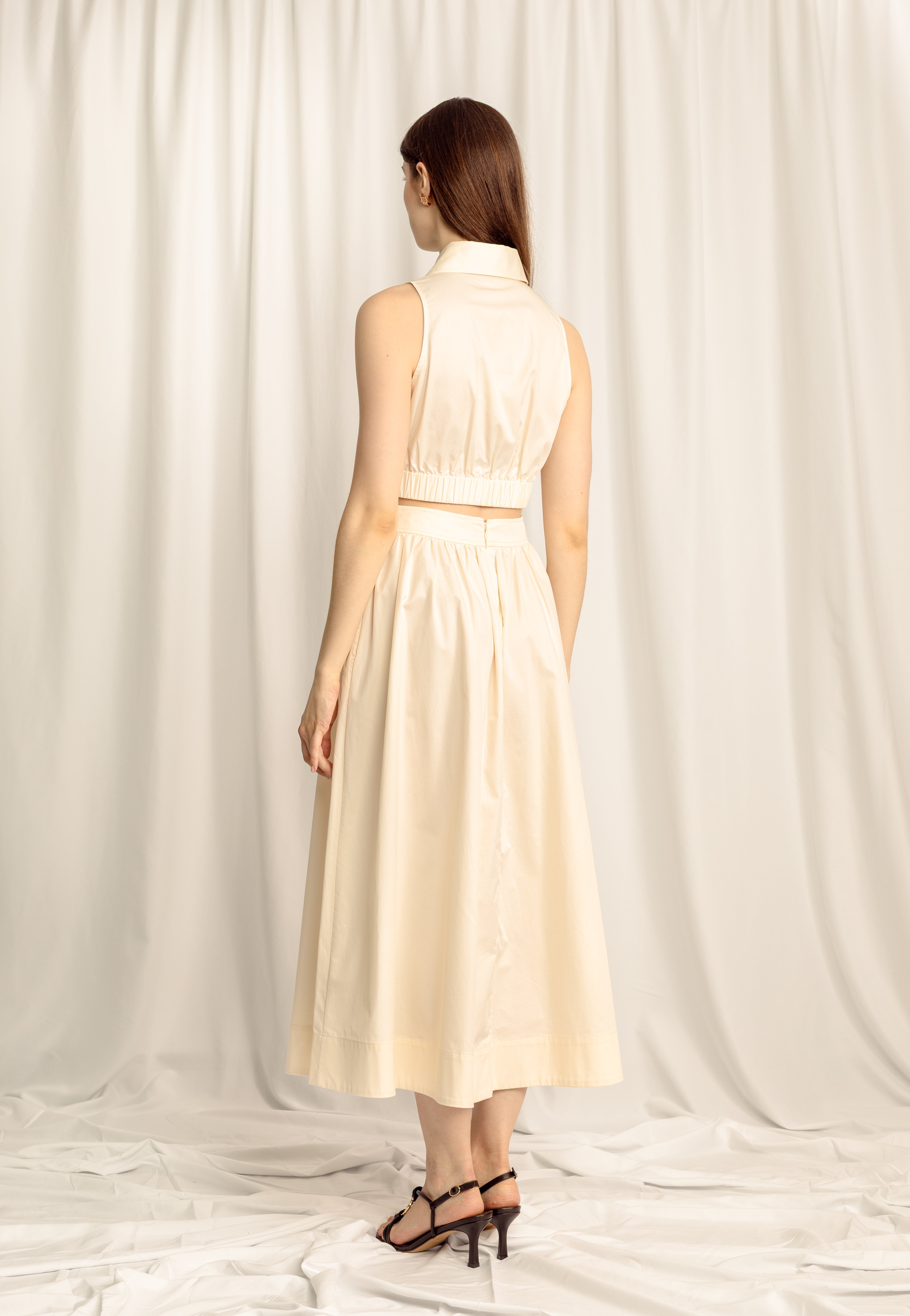 Lillian Midi Skirt - Cream