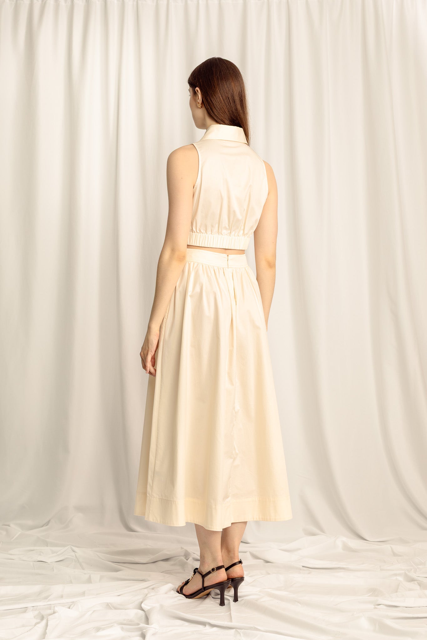 Lillian Crop Top - Cream