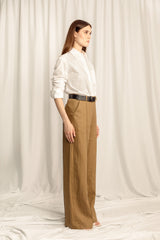 Ardent Petite Straight Leg Pants - Yellow Olive