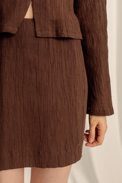Evelina Mini Skirt - Chocolate
