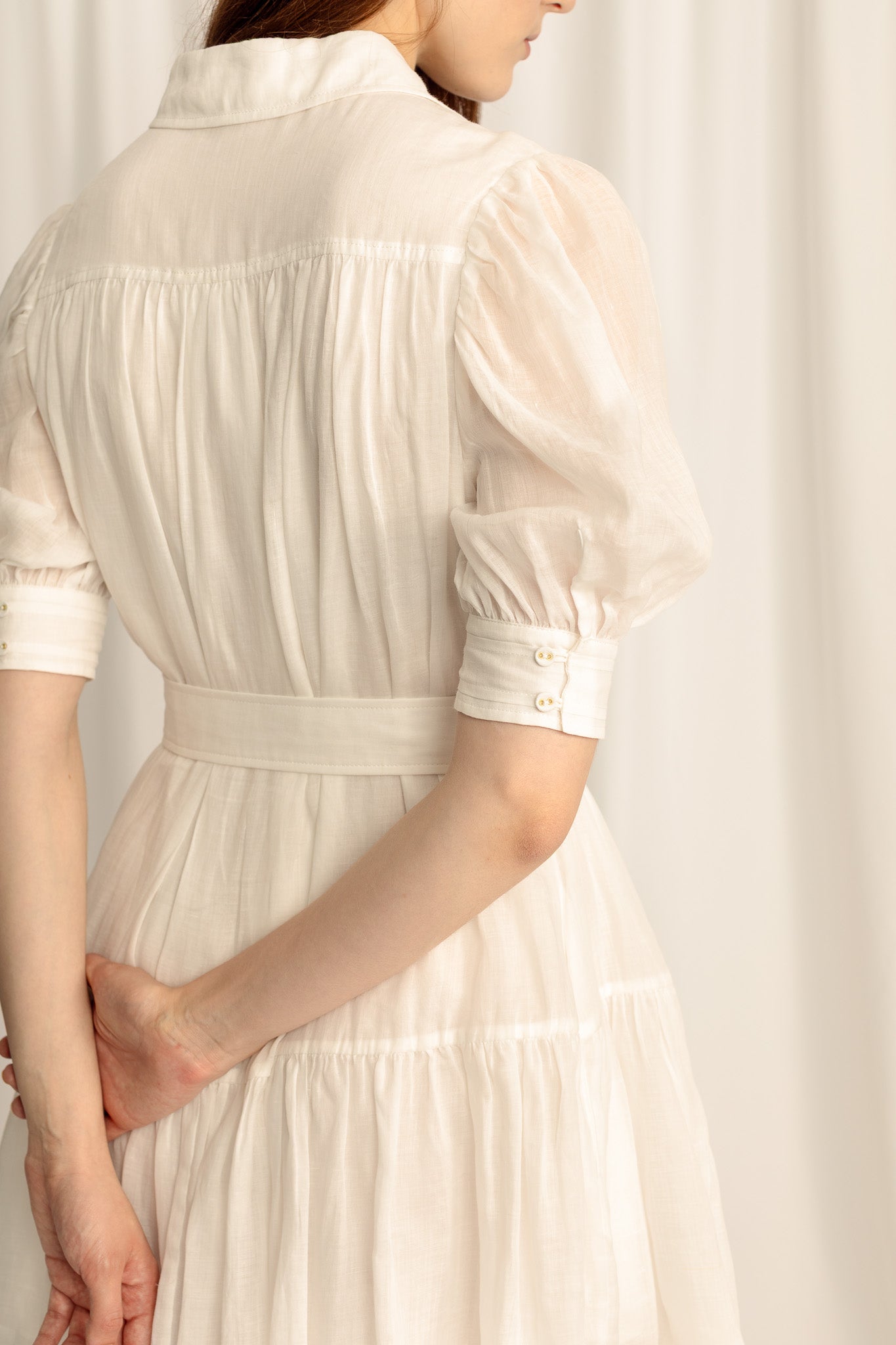 Faye Mini Shirt Dress - White