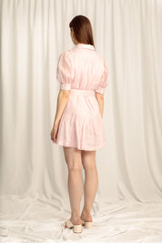 Faye Mini Shirt Dress V2 - Blush Pink