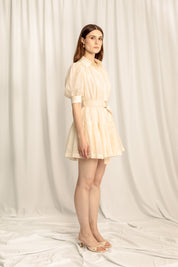 Faye Mini Shirt Dress - Apricot