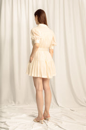 Faye Mini Shirt Dress - Apricot