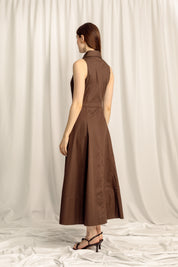Vivienne Midi Shirt Dress - Bistre