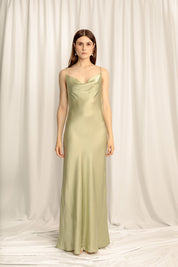 Epiphany Silk Maxi Dress - Pistachio