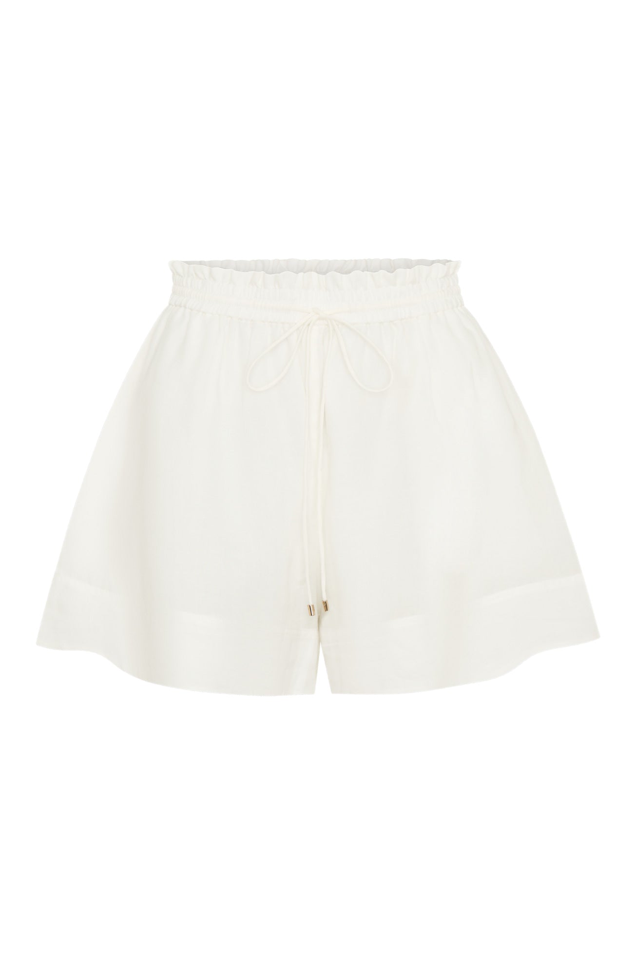 Cordelia White Ramie Shorts - Colleen Collective