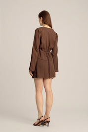 Evelina Mini Skirt - Chocolate