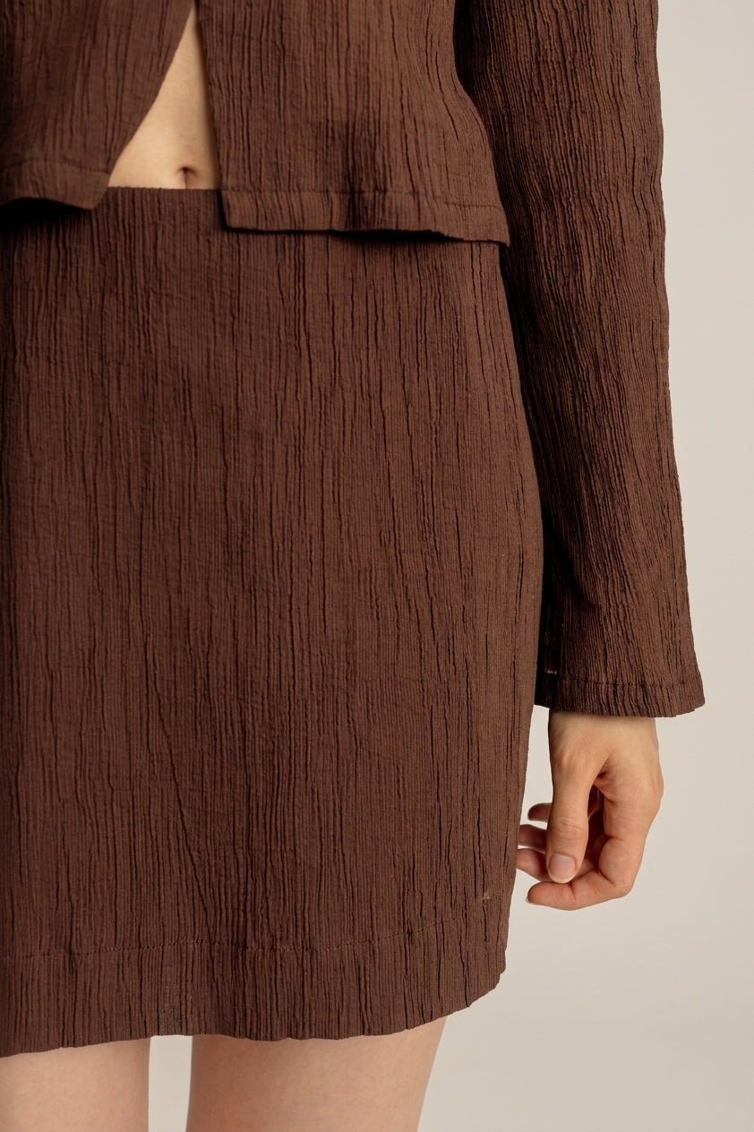 Evelina Mini Skirt - Chocolate