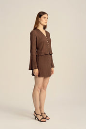 Evelina Mini Skirt - Chocolate