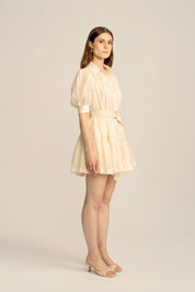 Faye Mini Shirt Dress V1 - Apricot