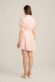 Faye Mini Shirt Dress V2 - Blush Pink