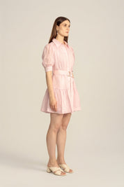 Faye Mini Shirt Dress V2 - Blush Pink