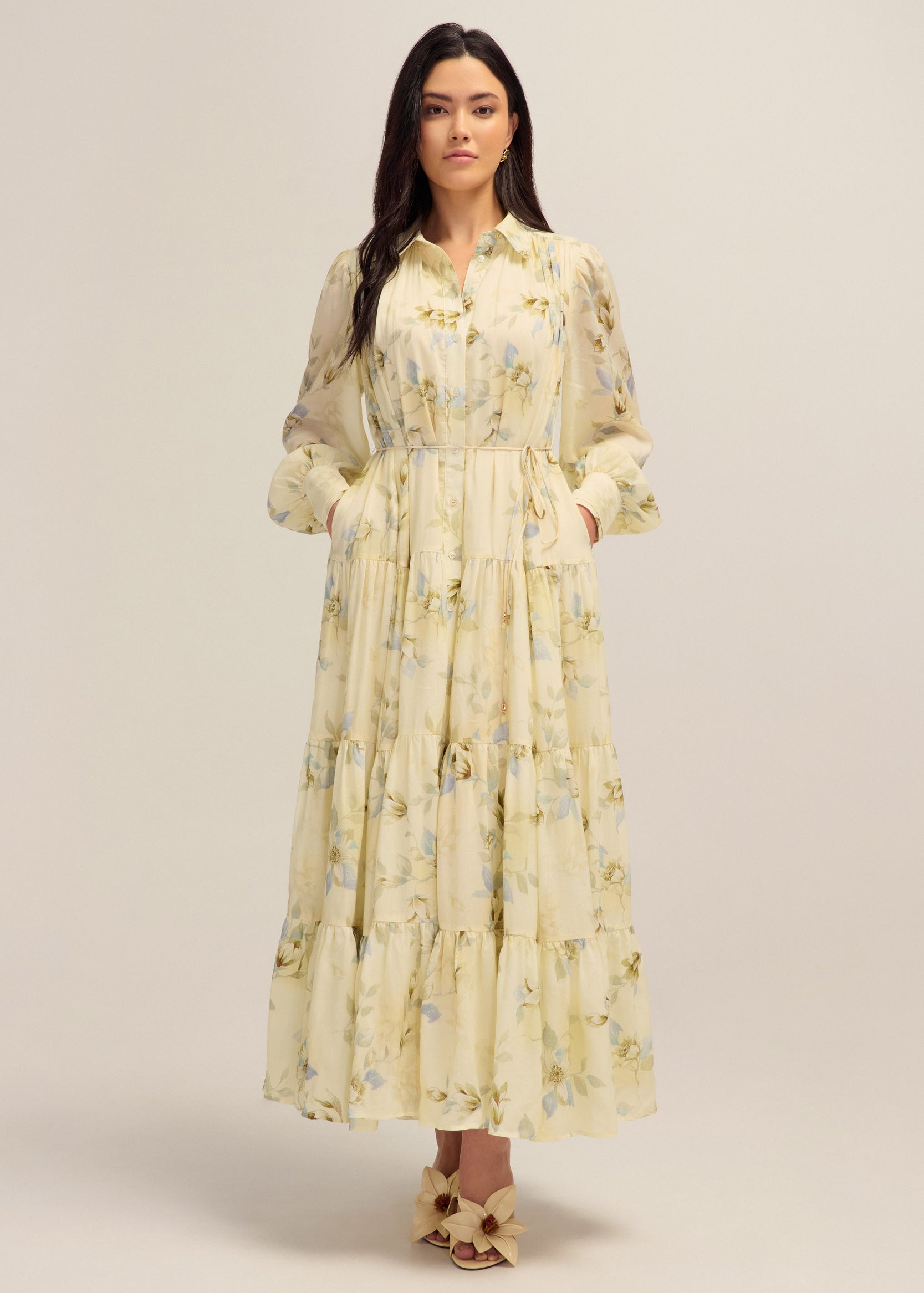 Faye Maxi Tencel Misty Floral Dress