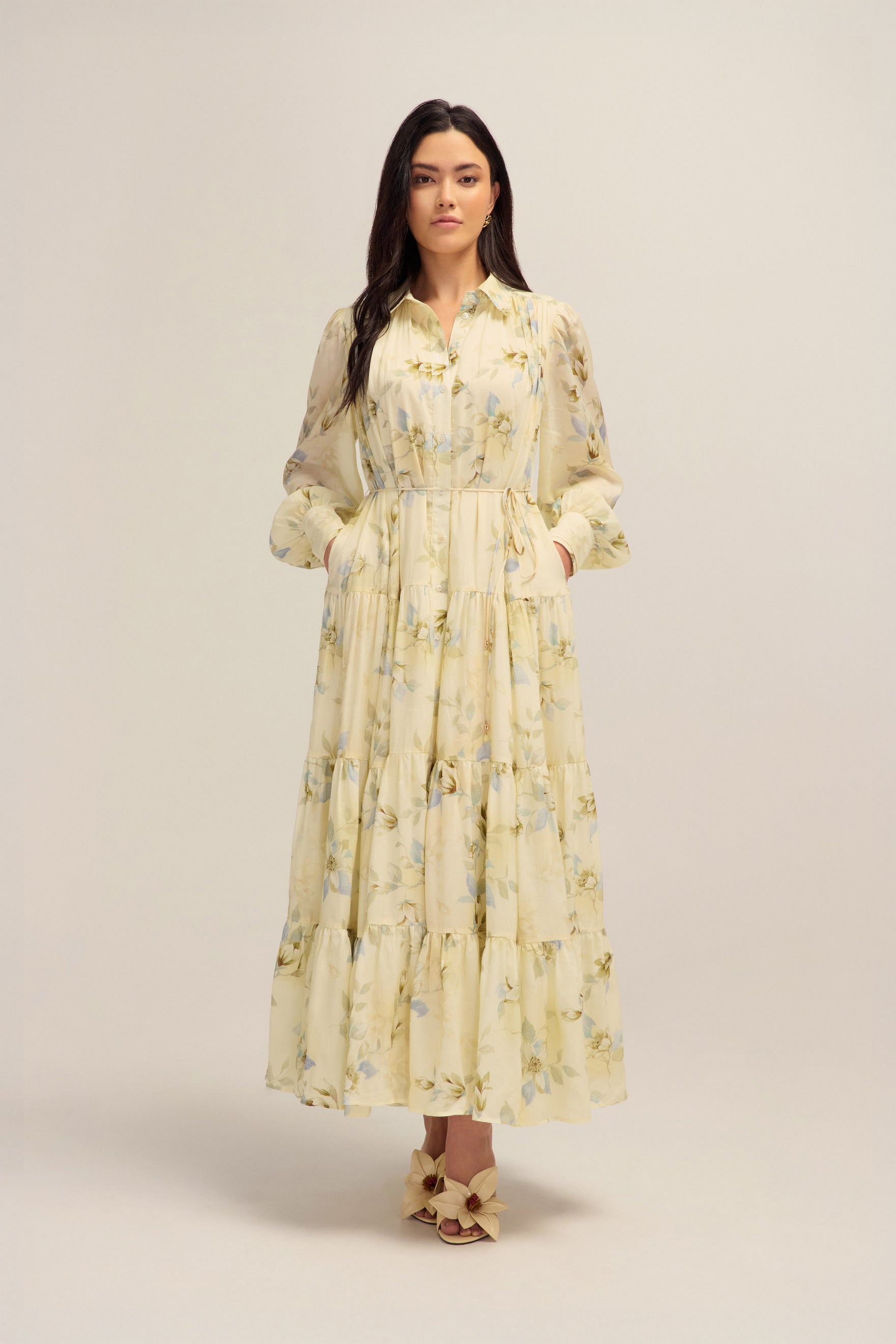 Faye Maxi Tencel Misty Floral Dress
