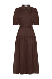 Faye Midi Raisin Tencel Dress