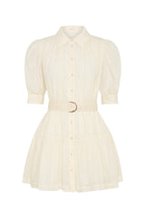 Faye Mini Shirt Dress V2 - Apricot