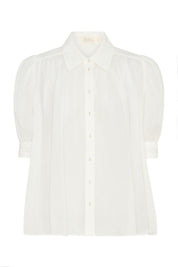 Faye White Sheer Ramie Shirt