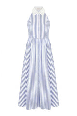 Posy Maxi Shirt Dress - Fog Blue Stripe