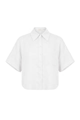 Resort Cropped Shirt - White