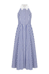Posy Maxi Shirt Dress - Blue Stripe