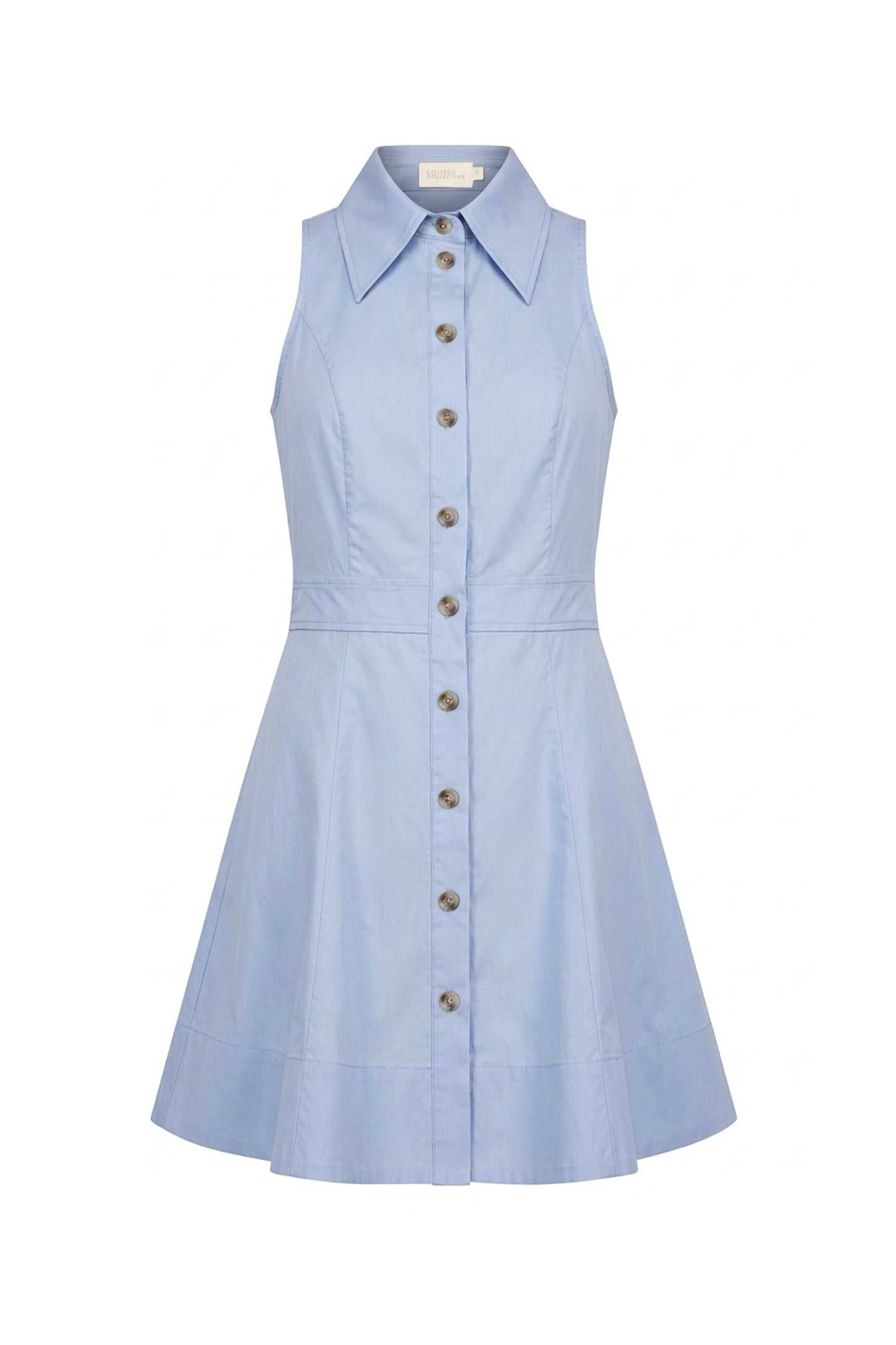 Vivienne Mini Shirt Dress - Hydrangea Blue