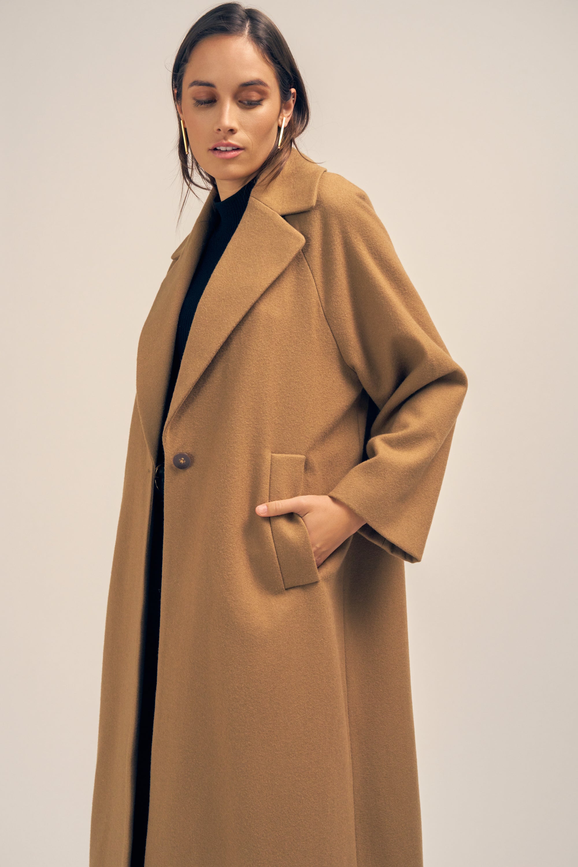 Haven Oversized Camel Wool Coat